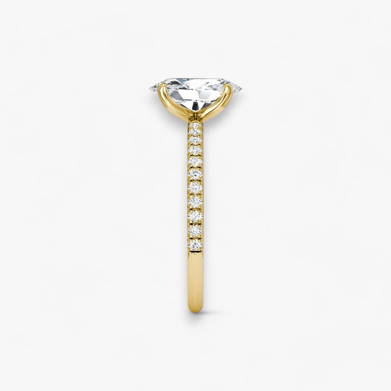 VITRA (Oval Yellow Gold with Pave LABGROWN)