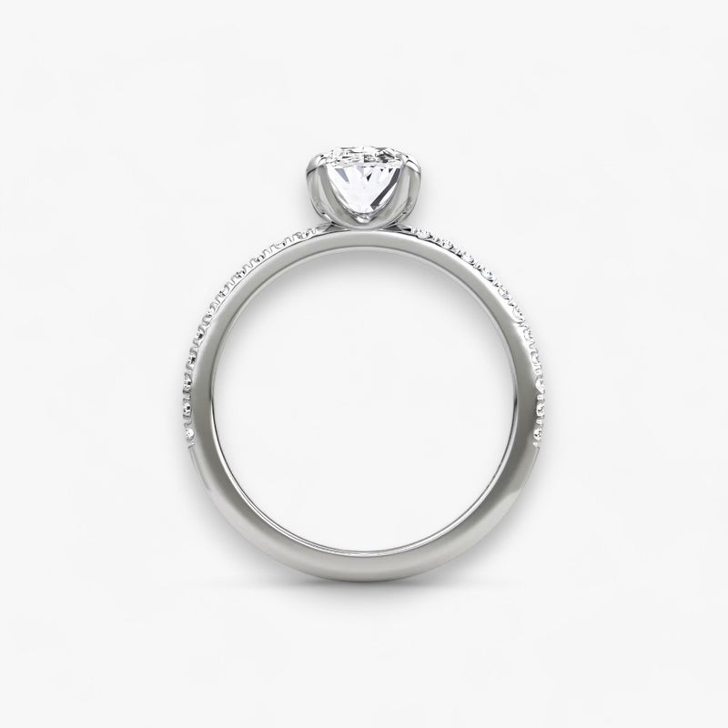 VITRA (Oval White Gold with Pave LABGROWN)