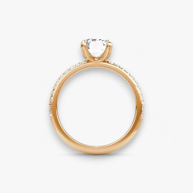 VITRA (Emerald Rose Gold with Pave LABGROWN)