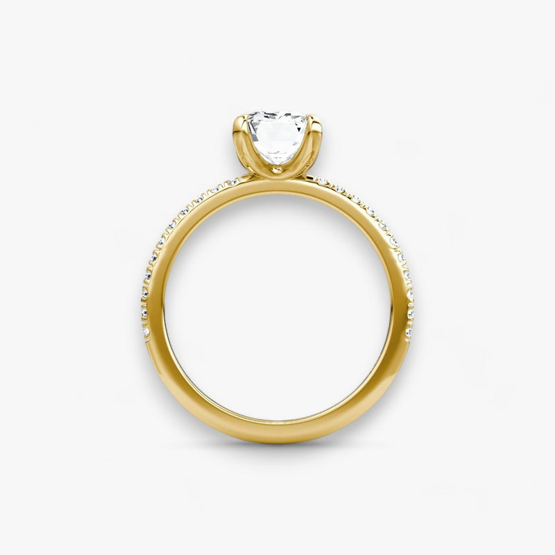 VITRA (Emerald Yellow Gold with Pave LABGROWN)