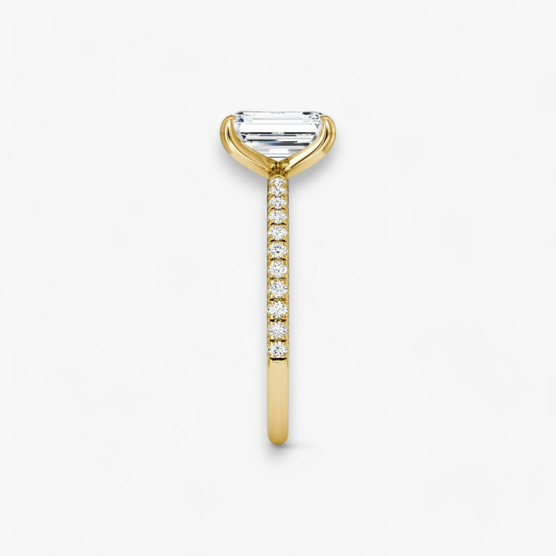 VITRA (Emerald Yellow Gold with Pave LABGROWN)