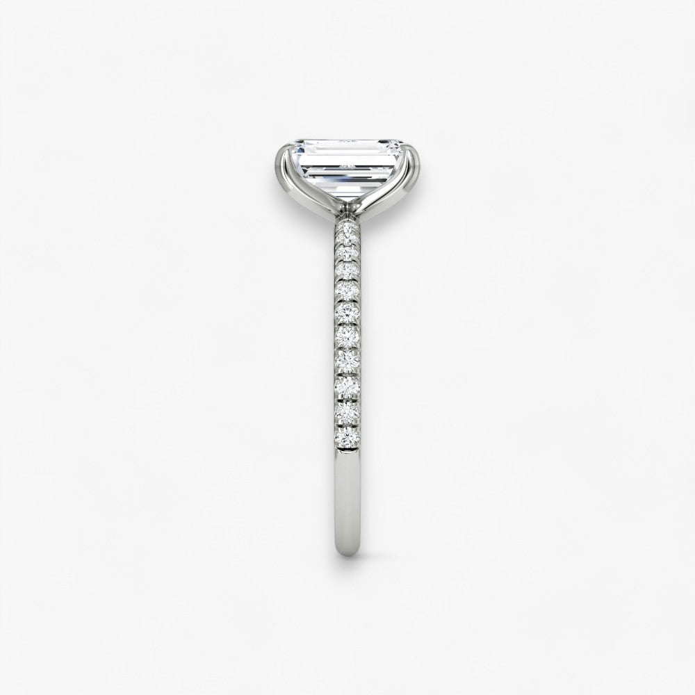 VITRA (Emerald natürlicher Diamant Platin mit Pave)