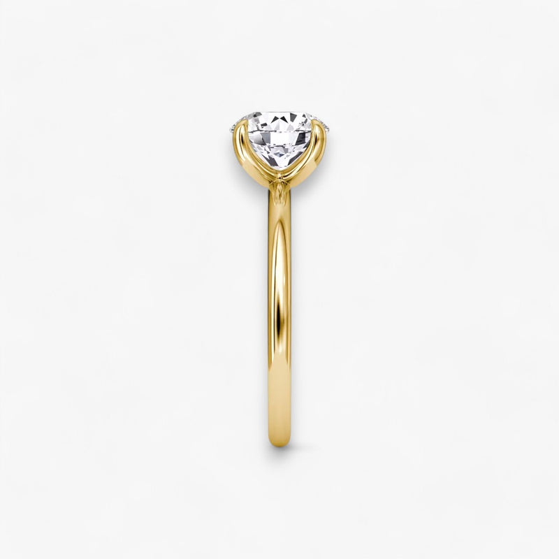 VITRA (Round Yellow Gold without Pave LABGROWN)