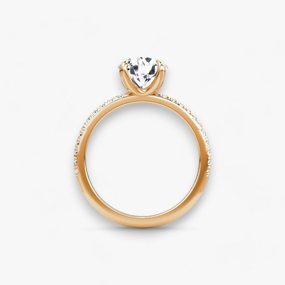 VITRA (Rund natürlicher Diamant Rosegold mit Pave)