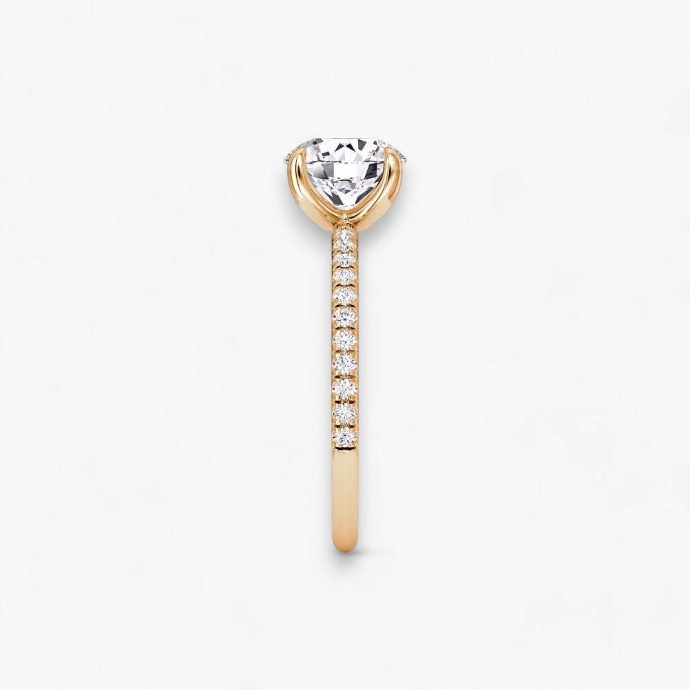 VITRA (Rund natürlicher Diamant Rosegold mit Pave)