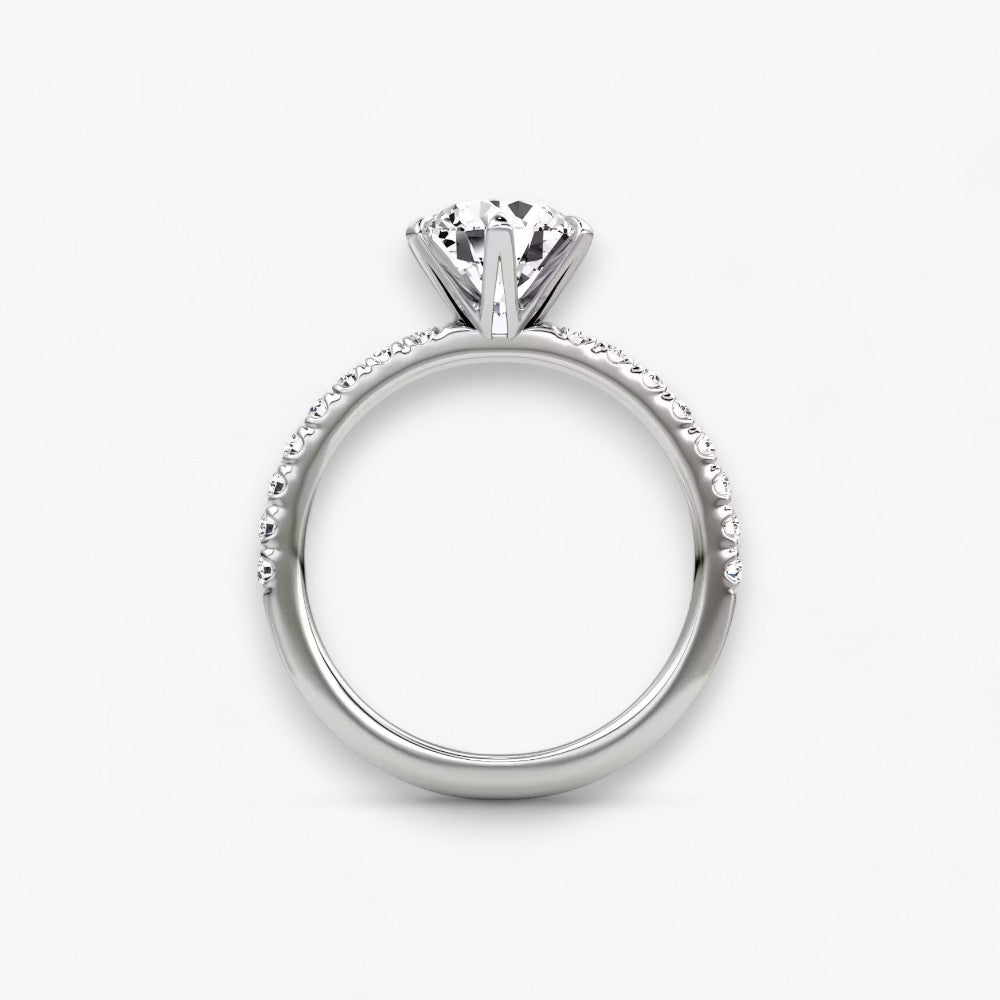 CLAIR (Rund Weissgold mit Pave LABGROWN)
