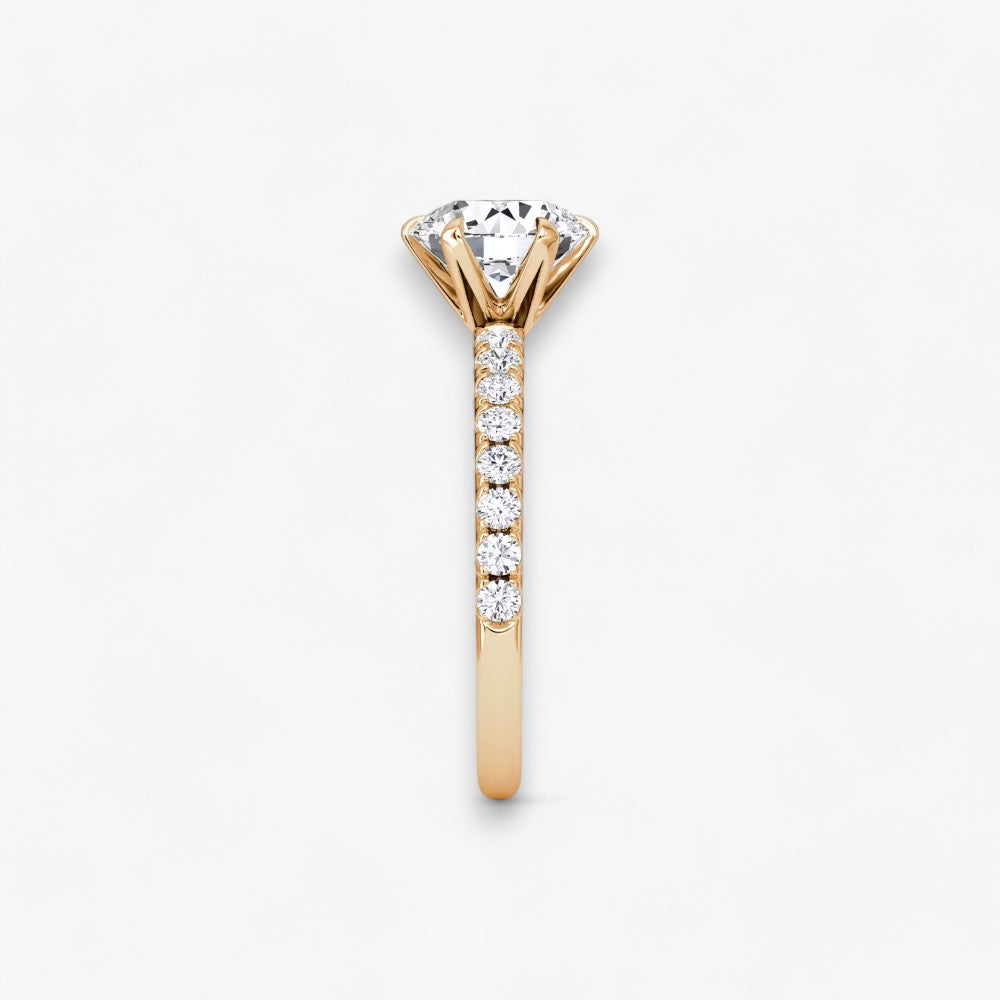 CLAIR (Rund Rosegold mit Pave LABGROWN)