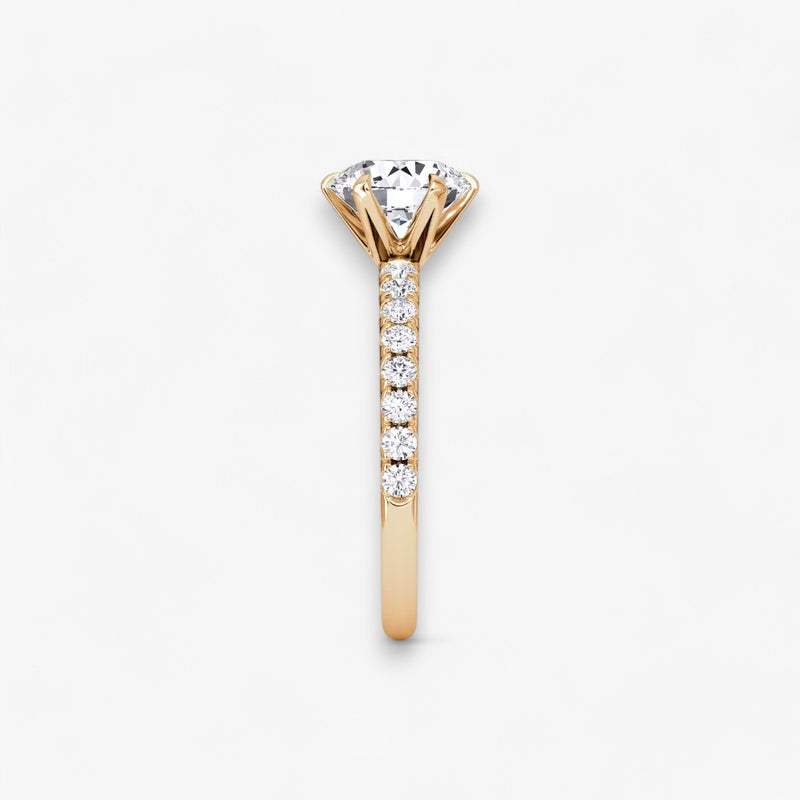 CLAIR (Round Rose Gold with Pave LABGROWN)
