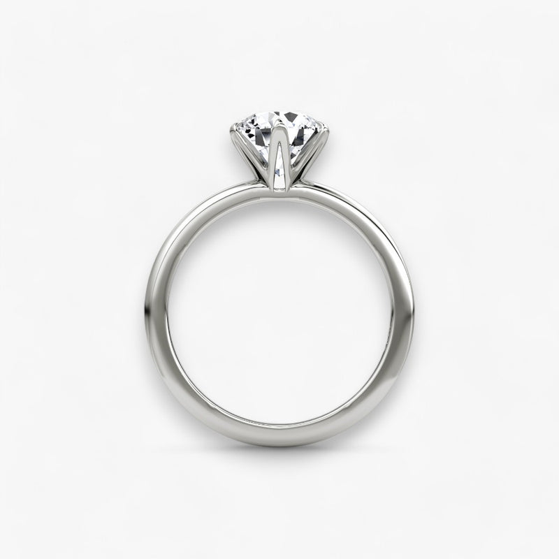 CLAIR (Round White Gold without Pave LABGROWN)