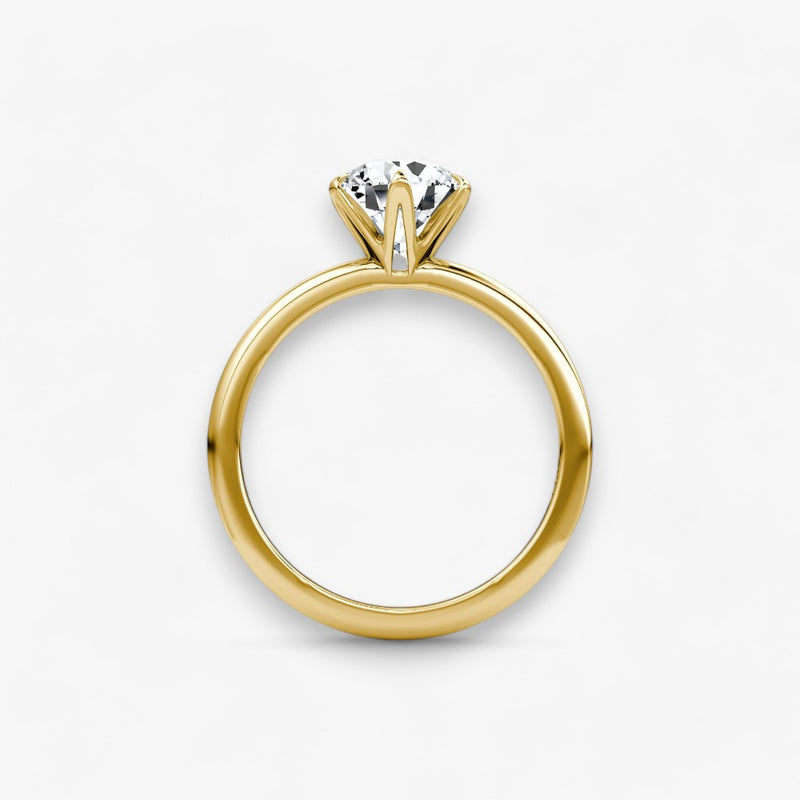 CLAIR (Round Yellow Gold without Pave LABGROWN)