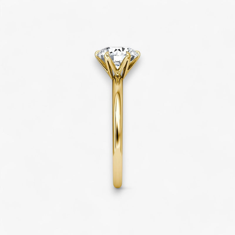 CLAIR (Round Yellow Gold without Pave LABGROWN)
