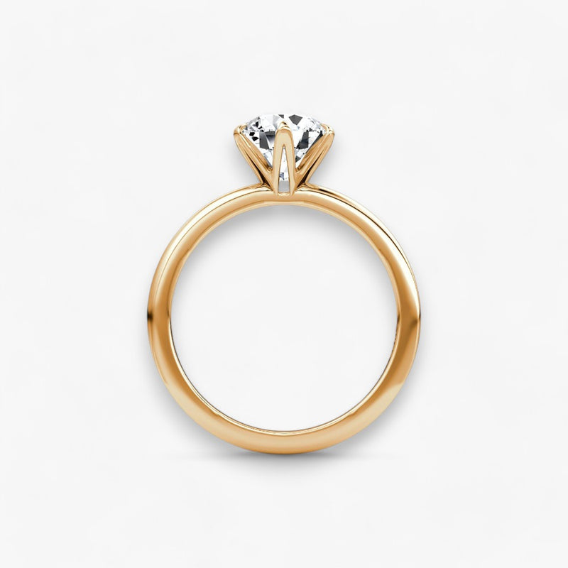 CLAIR (Round Rose Gold without Pave LABGROWN)