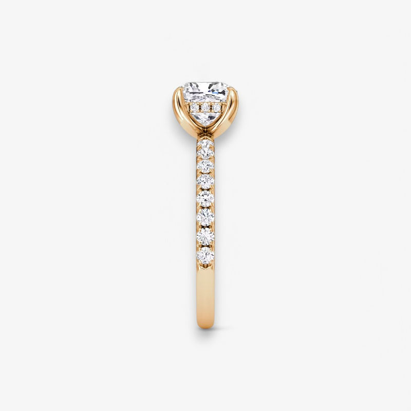 AMOUR (Cushion Rose Gold with Pave LABGROWN)