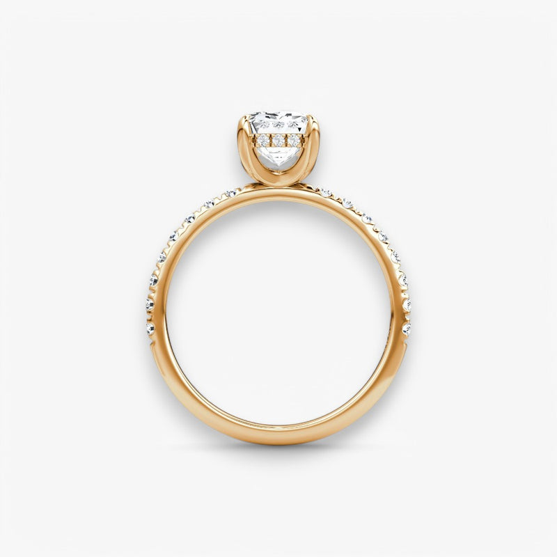 AMOUR (Emerald natural diamond rose gold with pave)
