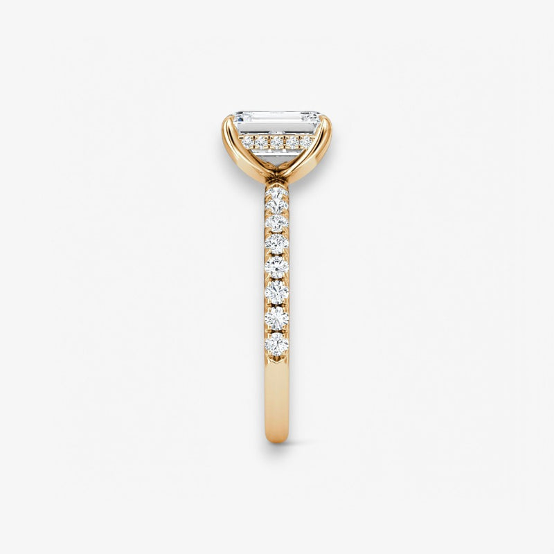 AMOUR (Emerald natural diamond rose gold with pave)