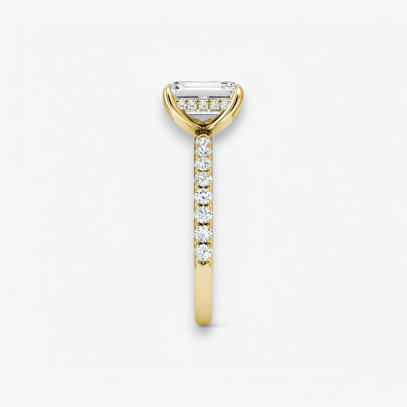 AMOUR (Emerald yellow gold with Pave LABGROWN)
