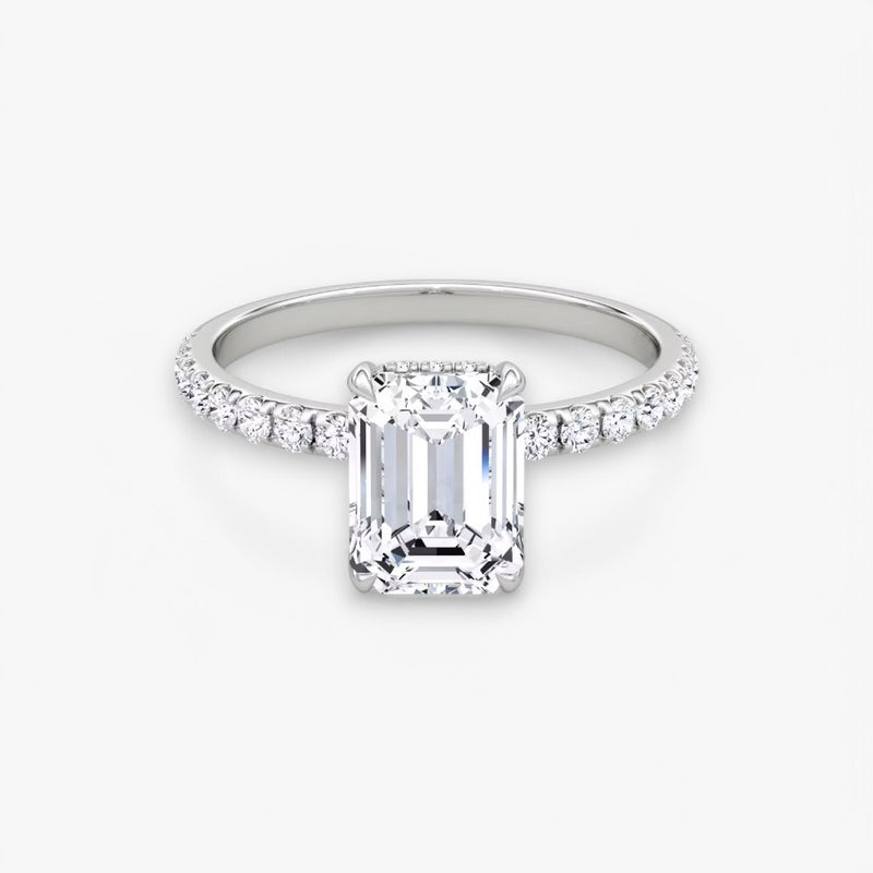 AMOUR (Emerald natural diamond platinum with pave)