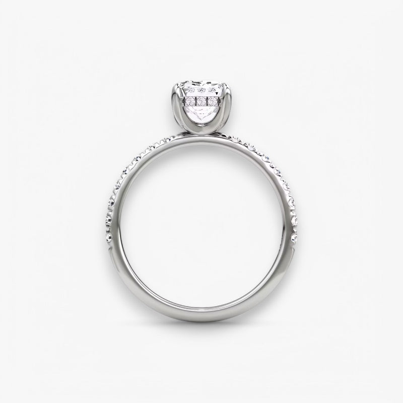 AMOUR (Emerald natural diamond platinum with pave)