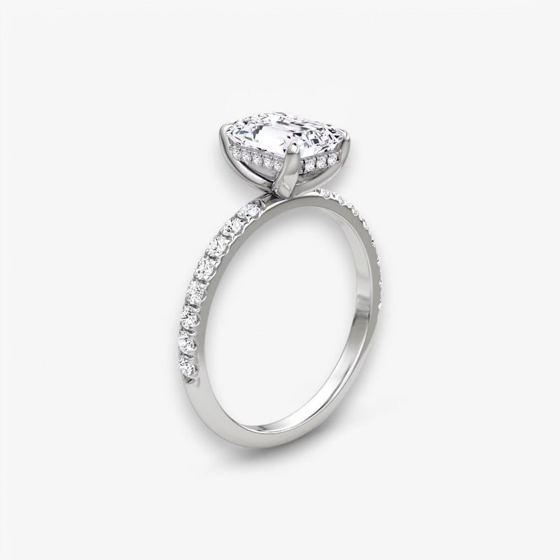 AMOUR (Emerald natural diamond platinum with pave)