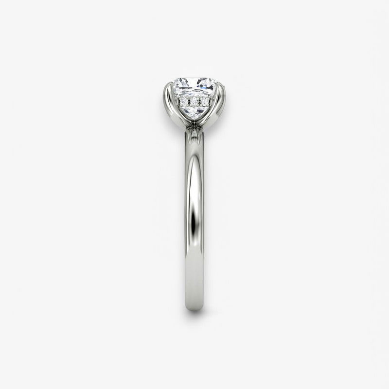AMOUR (Cushion natural diamond white gold without pave)
