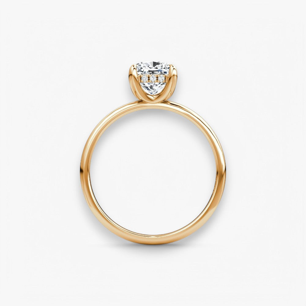 AMOUR (Cushion Rosegold ohne Pave natürlicher Diamant)