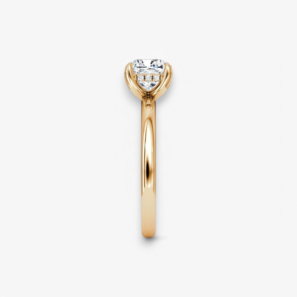 AMOUR (Cushion Rosegold ohne Pave natürlicher Diamant)
