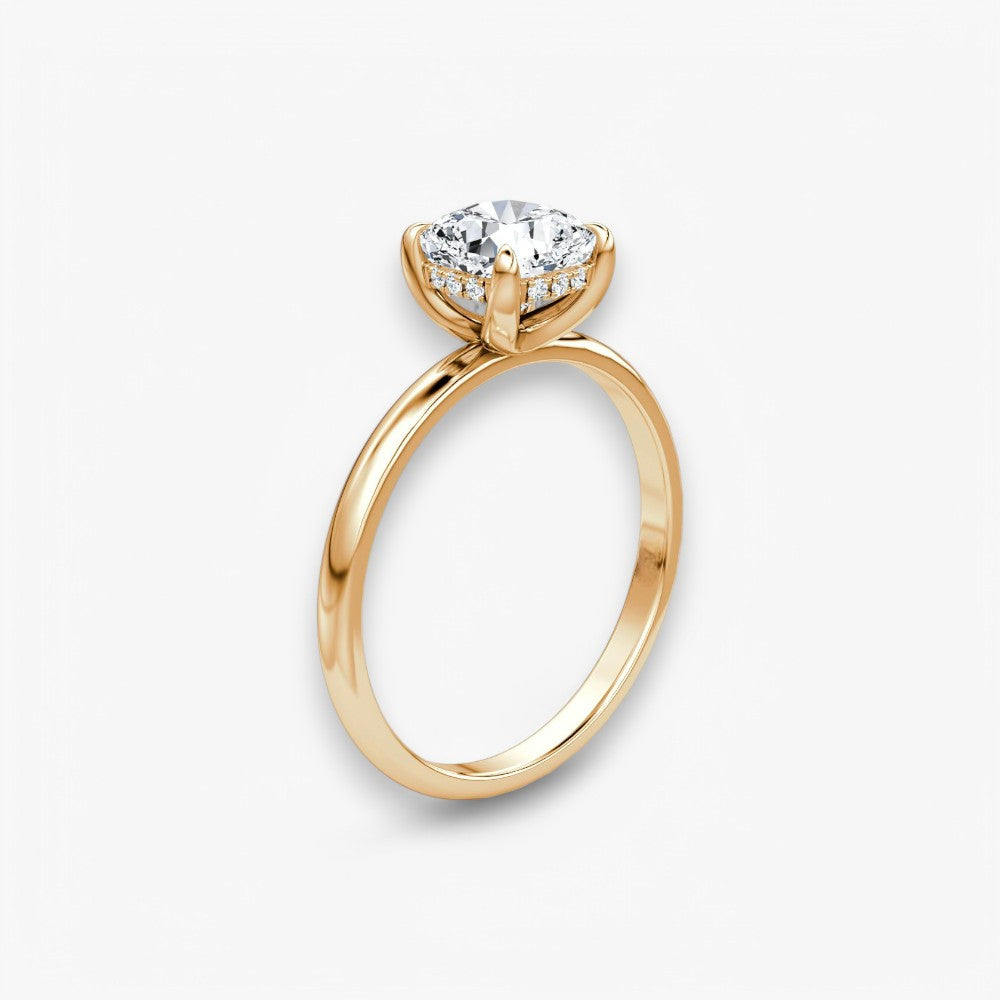 AMOUR (Cushion Rosegold ohne Pave natürlicher Diamant)