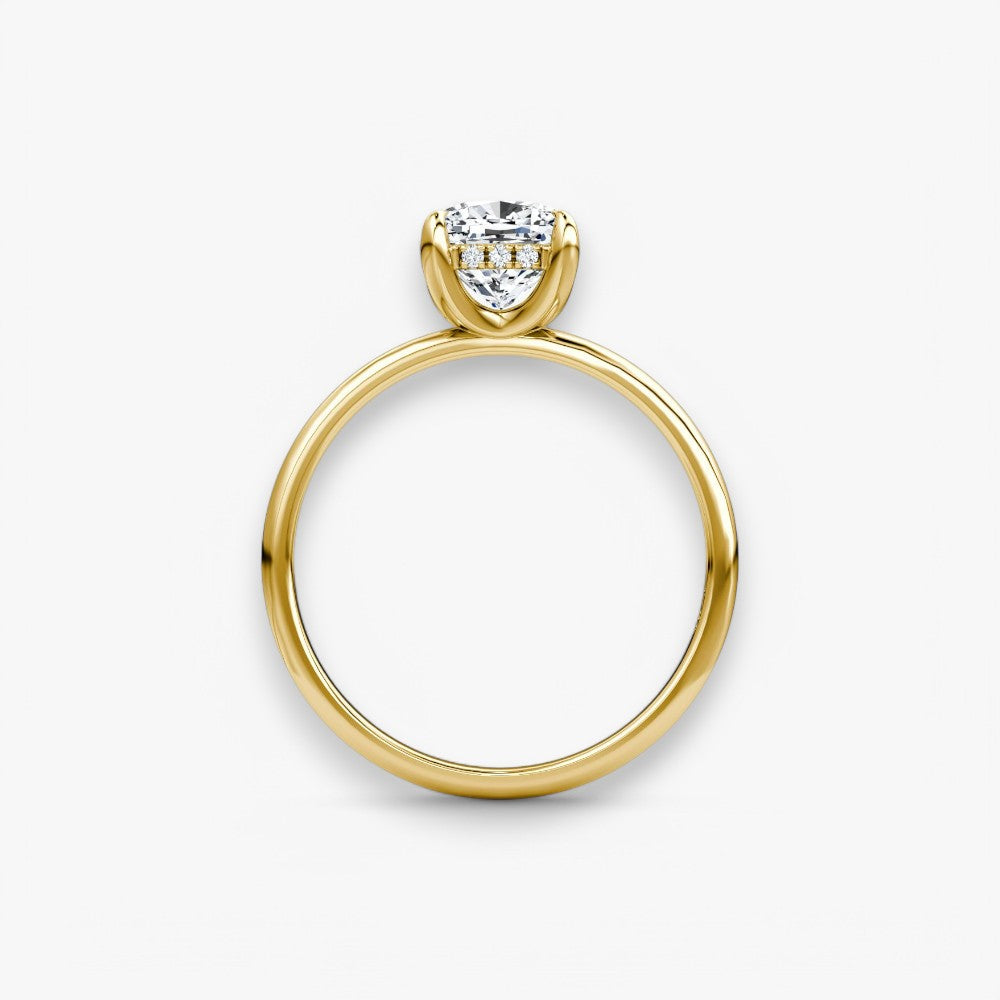 AMOUR (Cushion Gelbgold ohne Pave LABGROWN)