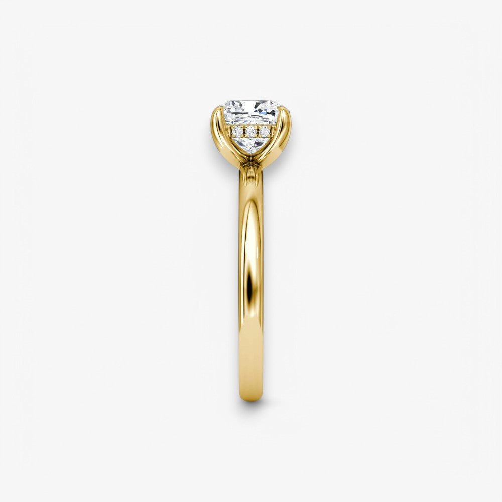 AMOUR (Cushion Gelbgold ohne Pave LABGROWN)