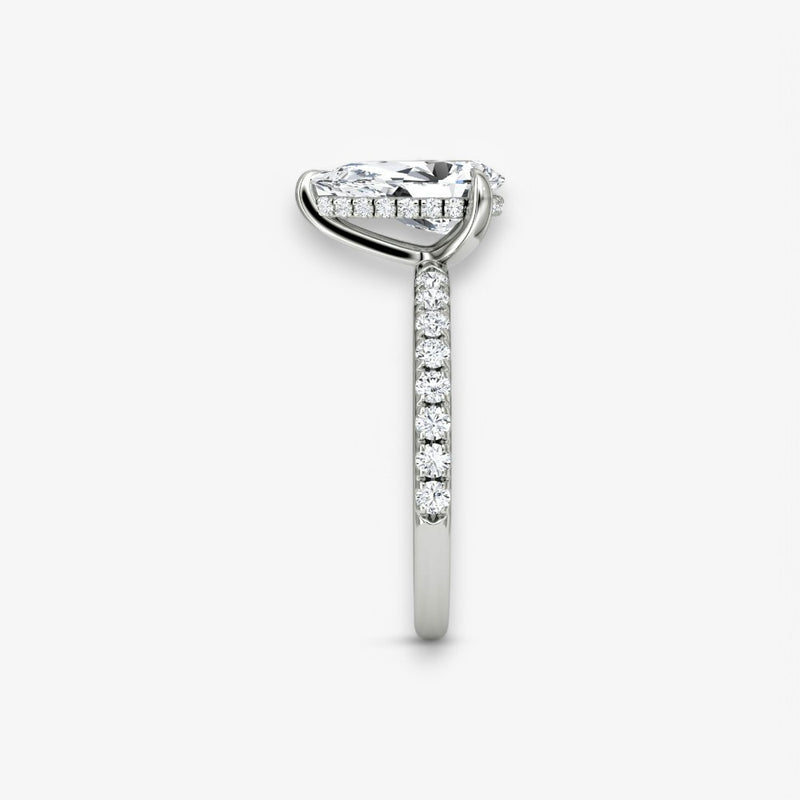 AMOUR (Tropfen natürlicher Diamant Platin mit Pave)