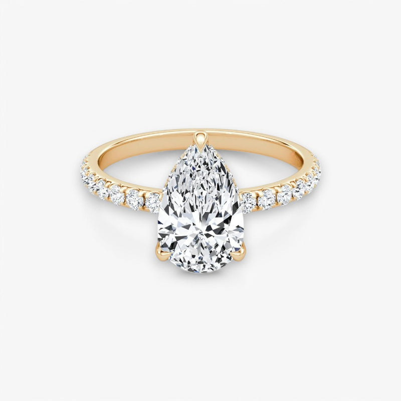 AMOUR (Tropfen natürlicher Diamant Rosegold mit Pave)