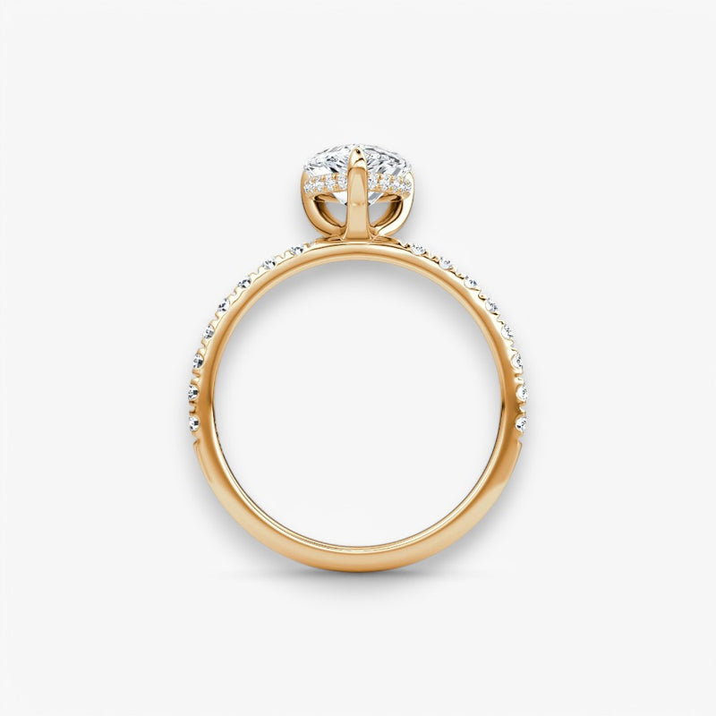 AMOUR (Tropfen natürlicher Diamant Rosegold mit Pave)