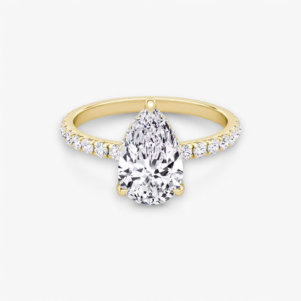 AMOUR (Tropfen Gelbgold mit Pave LABGROWN)