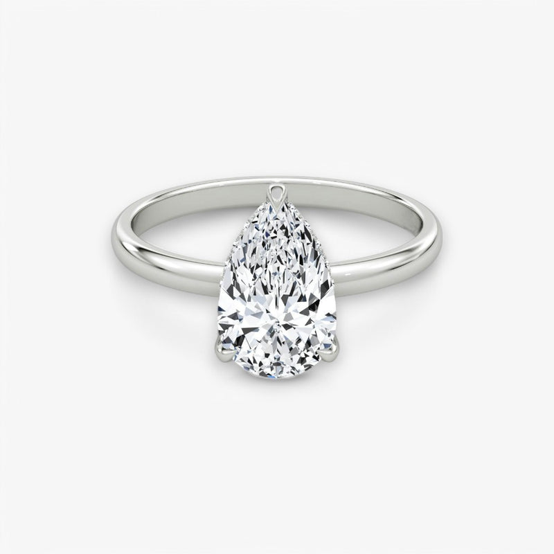 AMOUR (Tropfen natürlicher Diamant Platin ohne Pave)