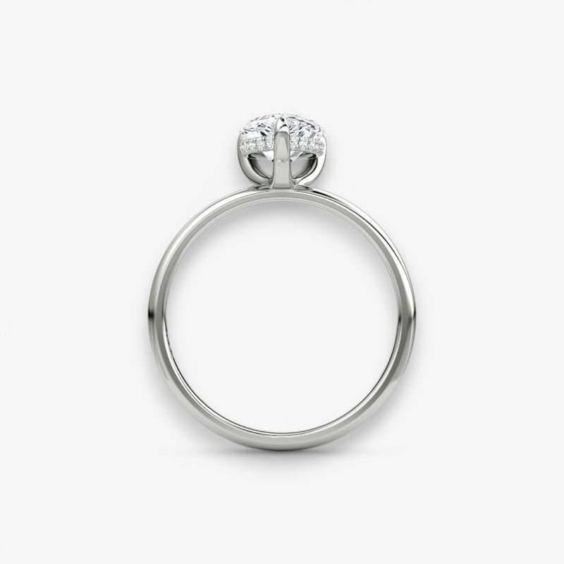 AMOUR (Tropfen natürlicher Diamant Platin ohne Pave)