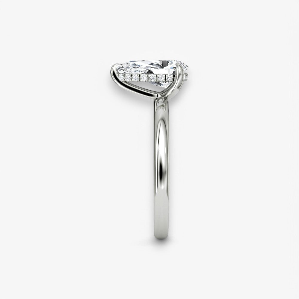 AMOUR (Tropfen Platin ohne Pave LABGROWN)
