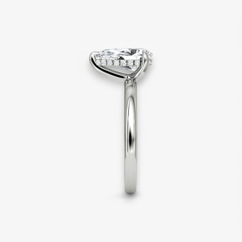 AMOUR (Tropfen natürlicher Diamant Platin ohne Pave)