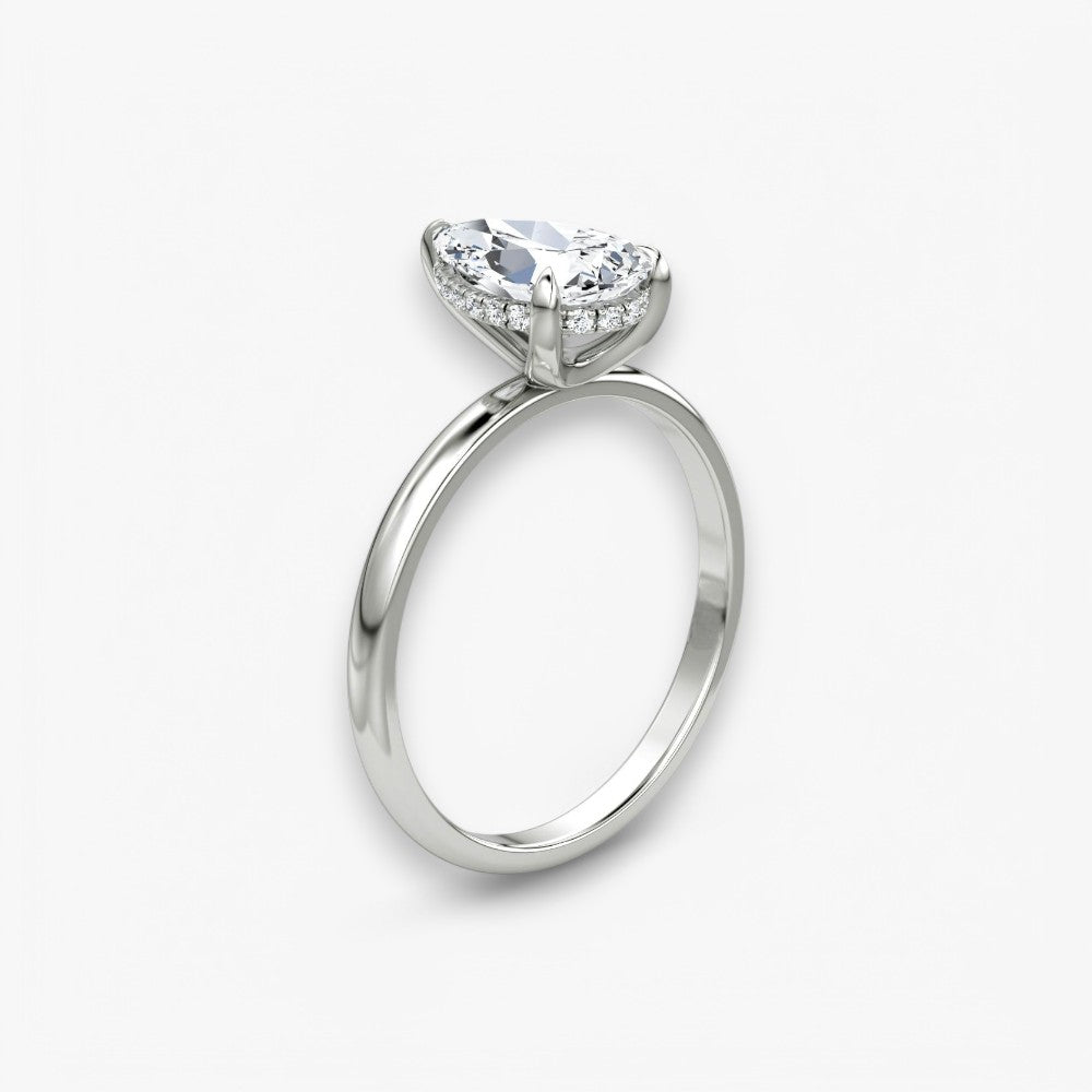 AMOUR (Tropfen Platin ohne Pave LABGROWN)