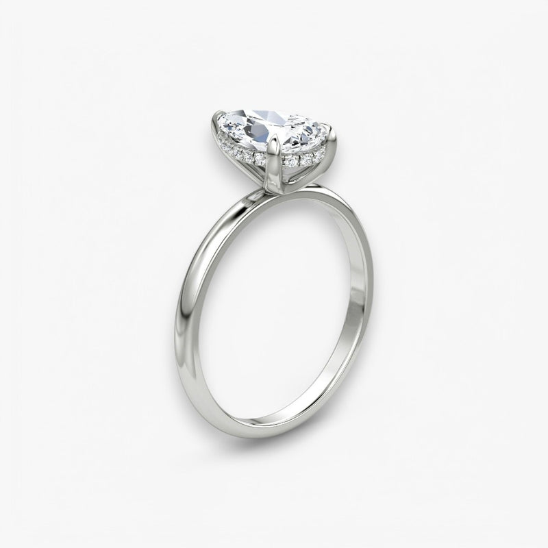 AMOUR (Tropfen natürlicher Diamant Platin ohne Pave)