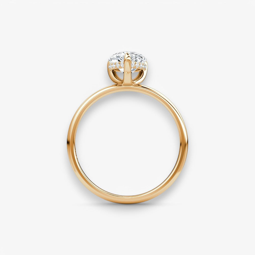 AMOUR (Tropfen natürlicher Diamant Rosegold ohne Pave)