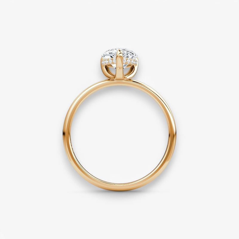 AMOUR (Tropfen natürlicher Diamant Rosegold ohne Pave)