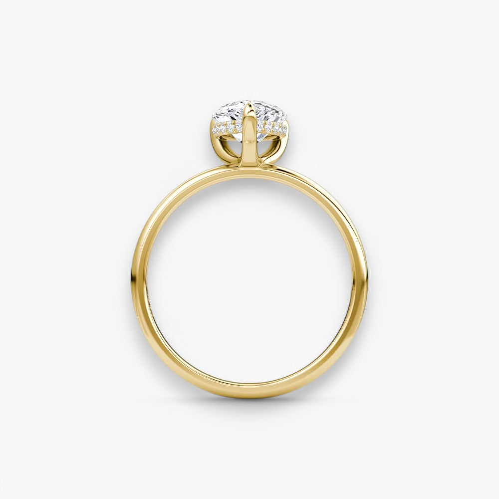 AMOUR (Tropfen natürlicher Diamant Gelbgold ohne Pave)