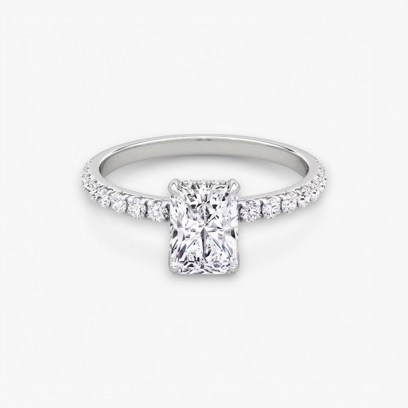 AMOUR (Radiant white gold with pave LABGROWN)