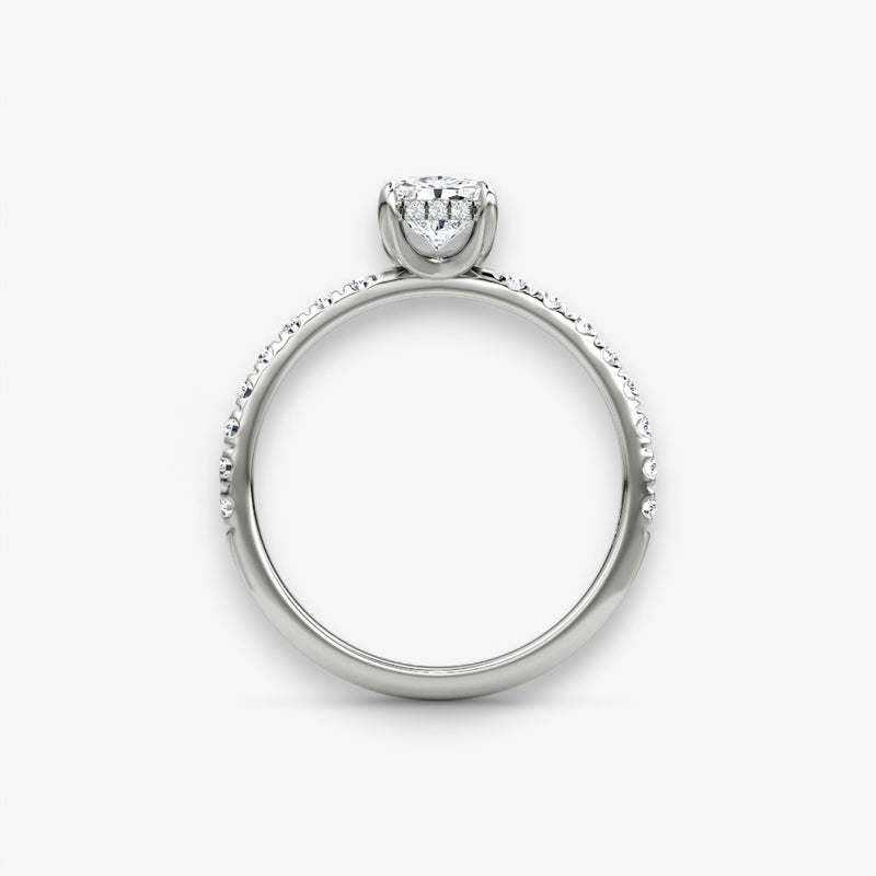 AMOUR (Radiant white gold with pave LABGROWN)
