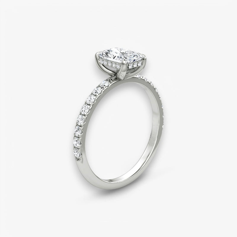 AMOUR (Radiant white gold with pave LABGROWN)