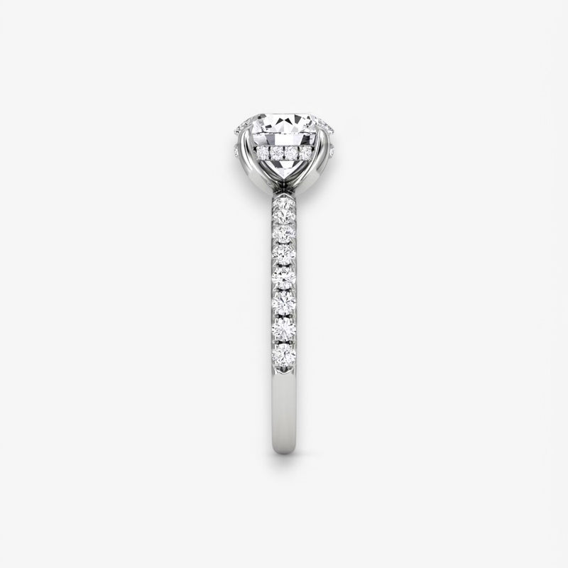 AMOUR (Round Platinum with Pave LABGROWN)