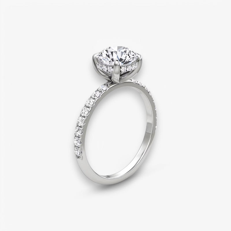 AMOUR (Round Platinum with Pave LABGROWN)