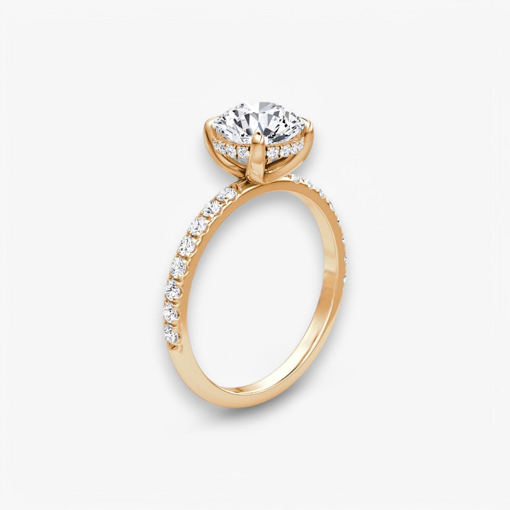 AMOUR (Rund Rosegold mit Pave LABGROWN)