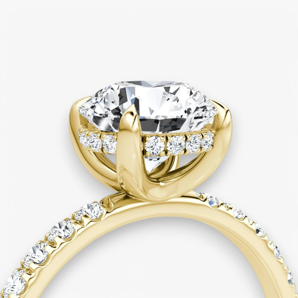 AMOUR (Rund Gelbgold mit Pave LABGROWN)