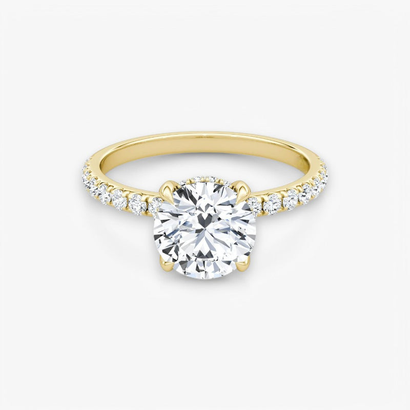 AMOUR (Round Yellow Gold with Pave LABGROWN)
